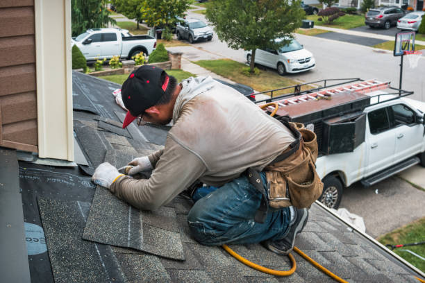 Professional Gutter Installation technician working in Onancock, VA